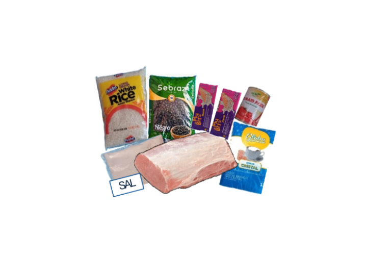 A3 Combo: Lomo 4 Lb Arroz 2.2Lb Frijol Negr 2.2Lb Azucar Blanca 2Lb Sal 2.2 Lb, Dos Wafer 80g c/u y Pasta Tomate 400g