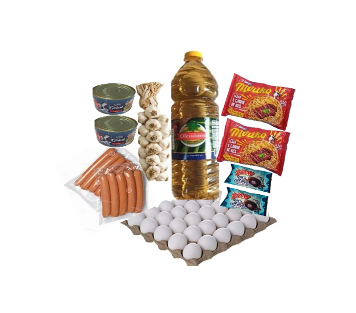 A4 Combo: Aceite 900ml, y Dos Panque Relleno 45gr c/u Salchicha 340 gramos 30 Huevos, Dos Tuna 160 gramos 20 Cabeza Ajo, Dos Sopa Inst 70 gr c/u
