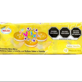 Galletas Rellenas Sabor Vainilla 264 g - 12 Paquetes